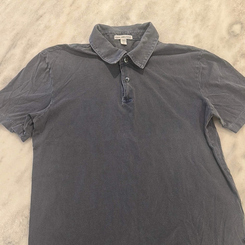 James Perse Blue Polo Shirt